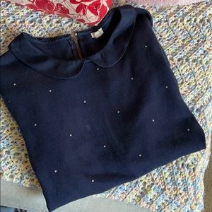 J crew long sleeve with peter pan collar